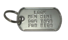 Mini Dog Tag Key Ring Set